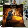 1pc Beauty and The Beast Printing Blanket - Soft, All-Season Throw for Office Blanket,  | Personalized Gift with Adorable Cartoon Design