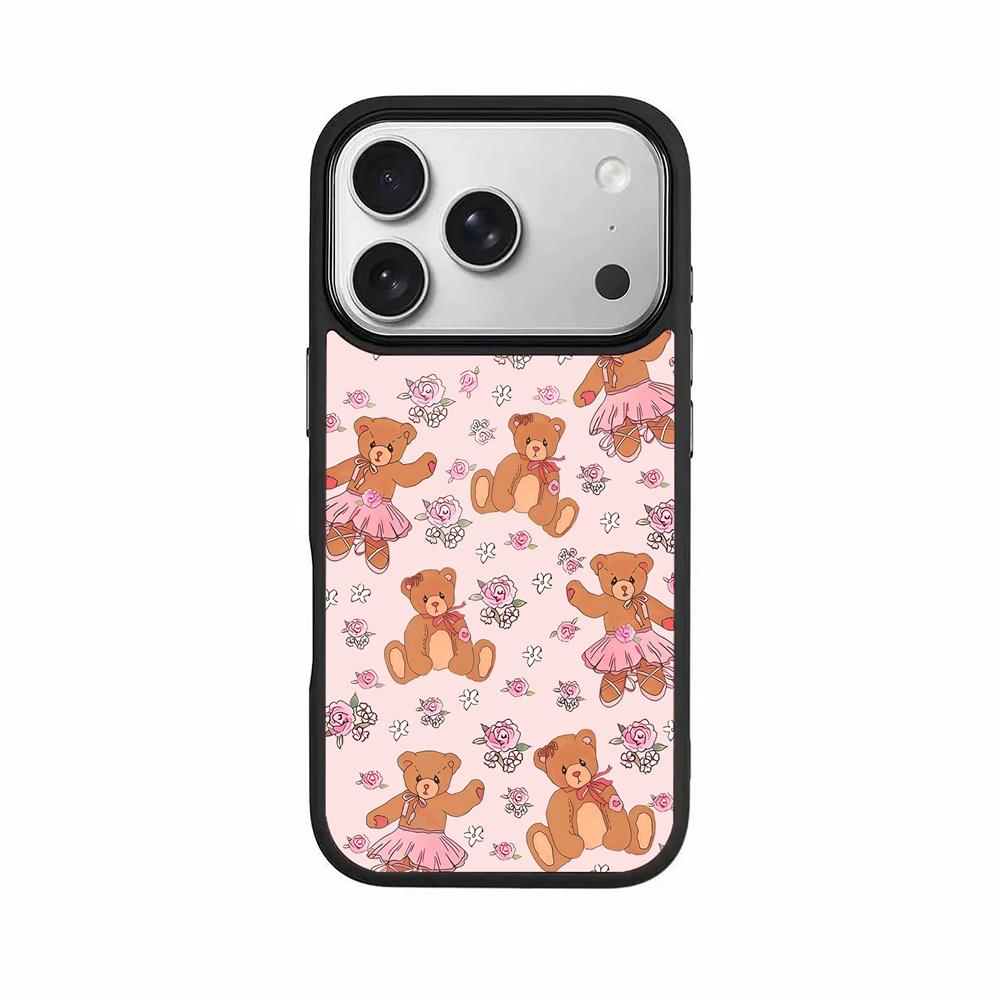 2025 Neue Wildblumen-Punkte-Hirsch-Handyhülle für iPhone 17 Pro Max 12 13 14 15 plus 16 Pro Hülle 3D WF Erdbeer-Cartoon-Hüllen