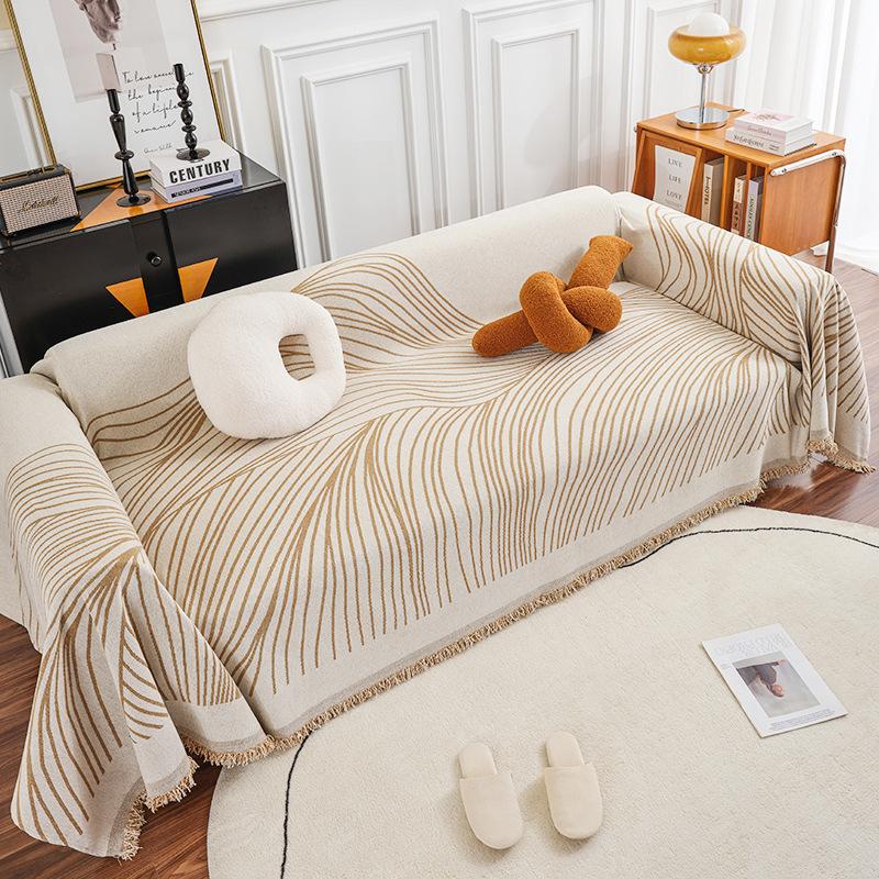Line Chenille Sofa Towel Non-slip Sofa Cushion Cloth Full Cover Cover Cloth