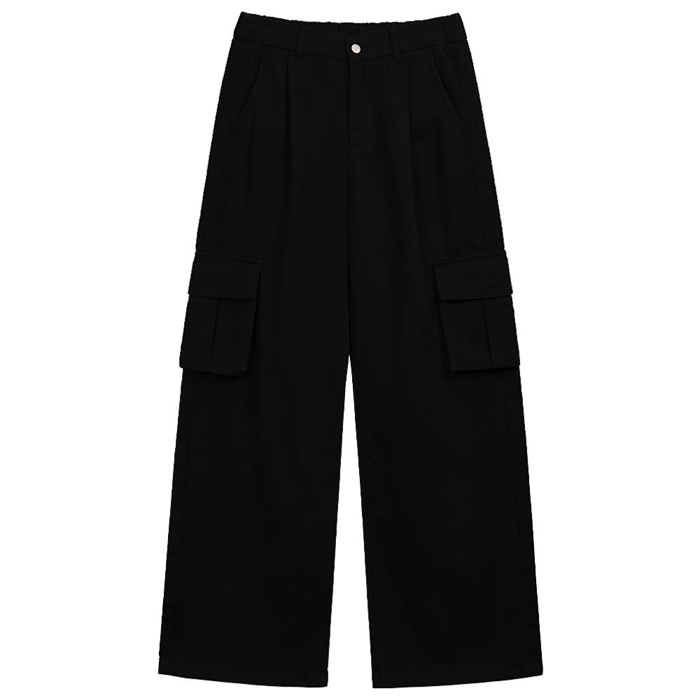 ULIFEZIP Cargo String Wide Cotton Pants 3 Colors [Ulzp_0001]