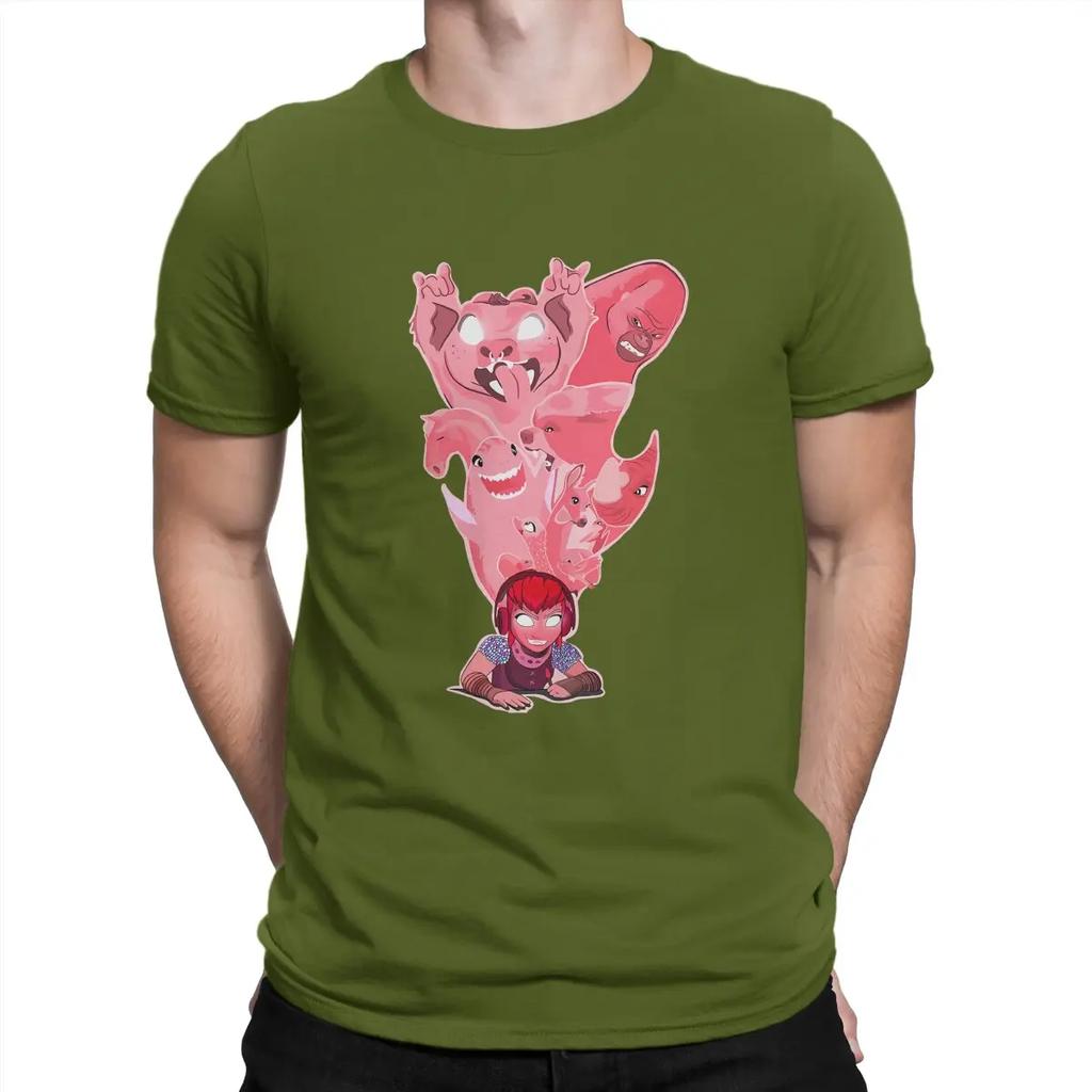 Cool Men's T Shirts Nimona Cartoon Funny Tees Short Sleeve Crew Neck T-Shirts Pure Cotton Adult Clothes