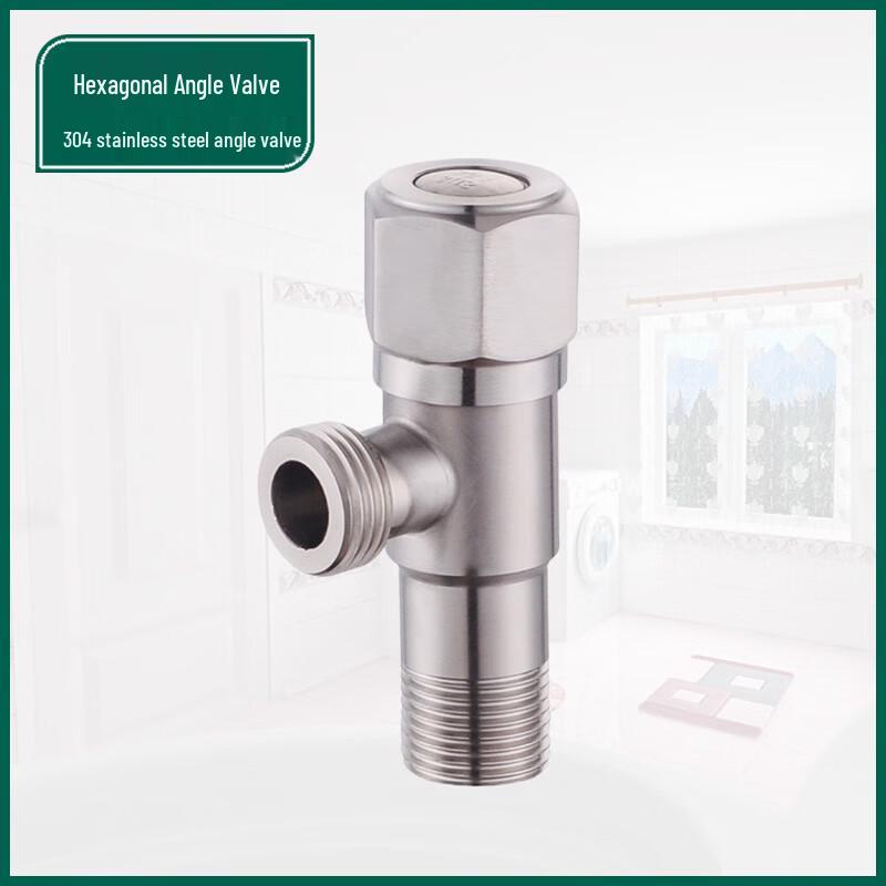 Furonghua 304 Stainless Steel Hexagon Handwheel Angle Valve