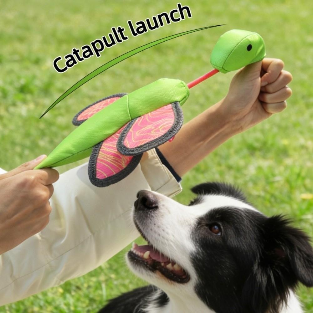 Press To Sound Interactive Dog Throw Toy Chew Resistant Puppy Fetch Toys Park Outdoor