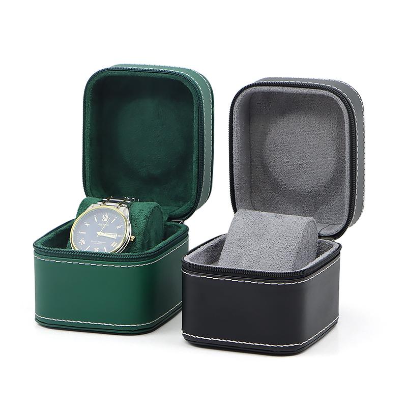Watch Travel Case PU Leather Zipper Watch Box Organizer Watch Storage Box Jewelry Series Storage Display Case Gift Box
