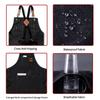 New Fashionable Waterproof Canvas Kitchen Apron Women's Men's Chef Work Apron Barbecue Restaurant Bar Store Cafe Beauty Nail Studio Uniforms
