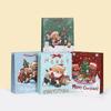 6/10pcs StoBag Christmas Gift Bags Paper Tote Bags Teddy Theme Reusable for Holiday Packaging Party Favors Winter Events