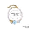 Set Collana e Bracciale Stella Marina in Cristallo per Vacanze al Mare Europeo-Americano