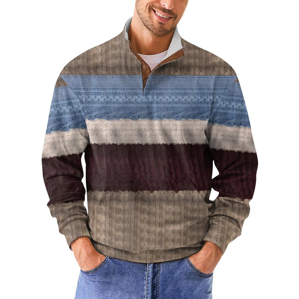 Men's Retro Casual Gradient Printed Sweatshirt