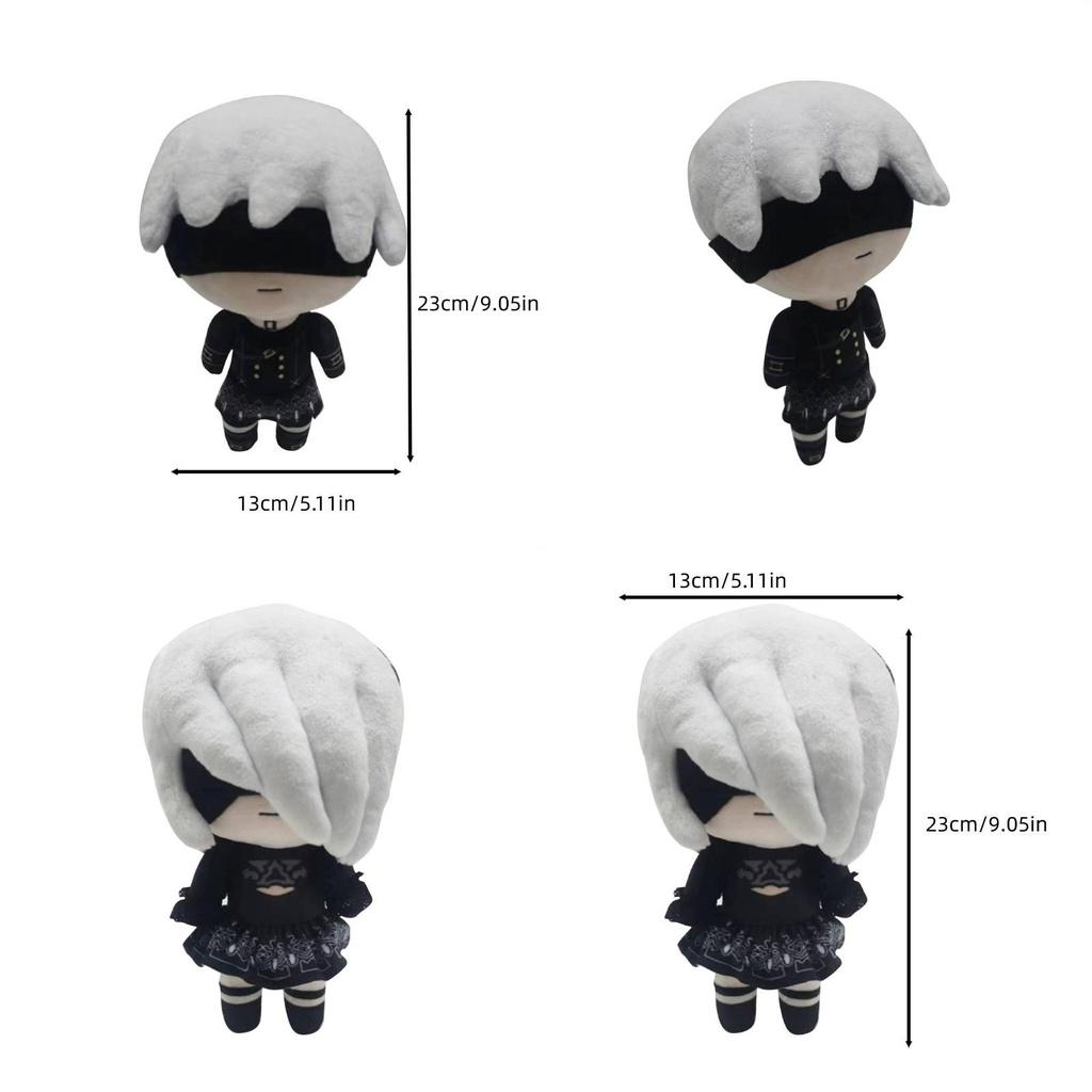 Nier Automata 2b Plush Toy Doll 23cm Height Pp Cotton Filling Cartoon Figure
