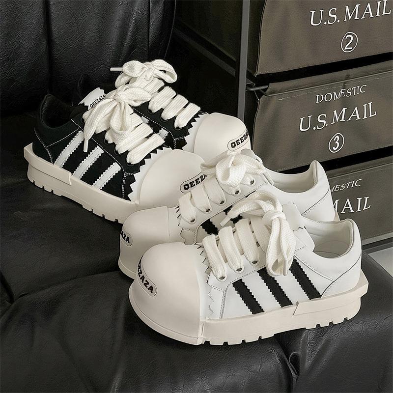 3716 men's and women's trend high street versatile thick-soled heightening bread shoes niche design sense big head casual sports board shoes