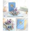 Greeting Card with Envelope Florals and Butterfly 3D Popup Blessing Card Birthday Card for Mother Girlfriend Daughter