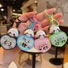 Panda Couple Cartoon Heart Night Light Keychain - Cute Luminous Pendant for Backpack