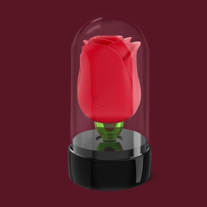 Spring Rose Silent Tongue Licking and Sucking Vibrator for Women's Teasing and Massage