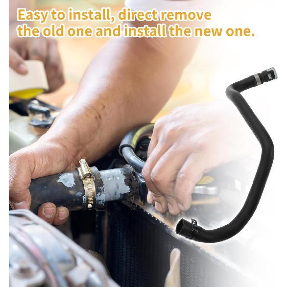 HVAC Heater Hose No.BV6118K579FD Engine Radiator Coolant Water Hose Pipe for Ford Focus III 2010-2023 Rubber Black Good Sealing