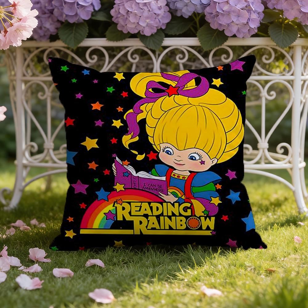 R-Rainbows Cute Brite Cushion Cover Home & Car Dual-Scene Pillow Cover: Reversible for Premium Comfort