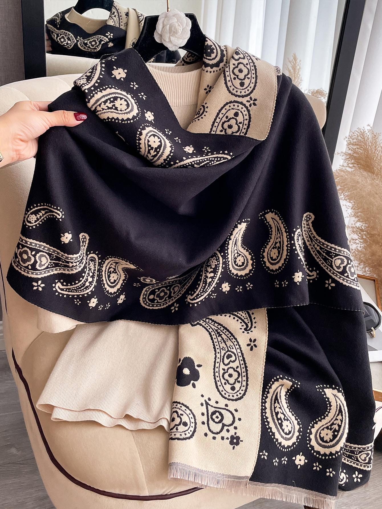 

Winter Fashion Women Cashmere Scarf Thick Warm Pashmina Shawls Wraps Jacquard Lady Blanket Echarpe Bufanda Hijab Female