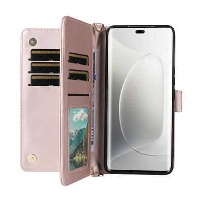 For Honor 300 Pro/300 Ultra Wallet Case with Shoulder/Wrist Strap Leather Phone Cover Stand