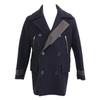 HERMES [Excellent Condition/Domestically Authorized] Lamb Leather Lining Pee coat 44 NavyUsed
