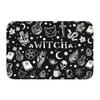 Crow Moon Door Mat Anti-Slip Kitchen Bathroom  Halloween Spooky Witch Garage  Floor Entrance Rug