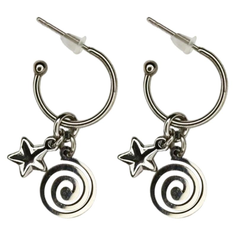 

Trendy Starry Earings Four-Pointed Star/Pentagrams/Crucifix/Heart Ear Pendants Delicate Ear LoopsJewelry Accessory 1