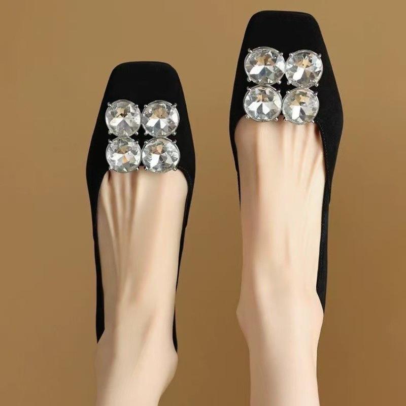 Elegant Woman Heeled Shoes 2025 High Quality Ladies Shoes Slip-on Women's Pumps New Crystal Office and Career Fashion High Heels