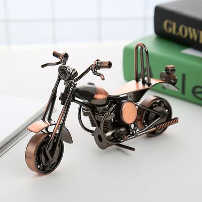 Creative Handcraft Metal Motorcycle Model Retro Iron Art Motorcycle Model Ornaments Metal Decoration Crafts Kids Birthday Gift