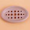 Silicone Soap Dish Storage Holder Tray Drain Soap Box Bathroom Accessories