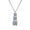 Sansheng Stone Light Luxury Necklace Female Pendant Inlaid with Synthetic Zircon Advanced Sense Personality Fairy Wind Clavicle Chain Item Jewelry