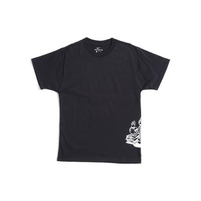 SB Cartoon Print Skateboarding Short Sleeve T-Shirt Men Tops Black CU0299-010