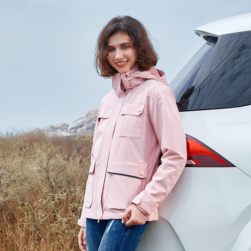 Women's Outdoor Three-in-one Detachable Autumn and Winter Pile Warm Mountaineering Clothing Windproof Breathable Coat for Men