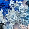 1pair Embroidered Three-dimensional Lace On Flower Wedding Dress Accessories DIY Lace Stickers Bridal Dress Decoration
