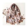 (19)Design Brand Women Scarf Fashion Print Cotton Warm Shawl Muslim Scarves Hijabs Lady Pashmina Bandana Tassel Beach Shawls Foulard