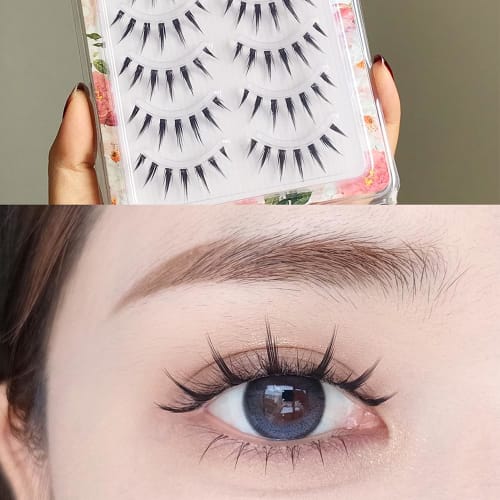 False eyelashes, cosplay makeup, short upper eyelashes, popular handmade false eyelashes, actress eyelashes, 5 pairs (M13)