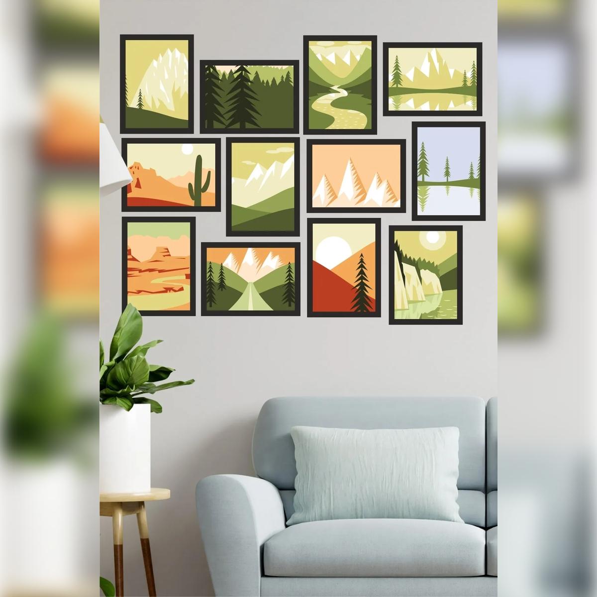 

Living Room Wall Art | 12-Piece Wall Art Set