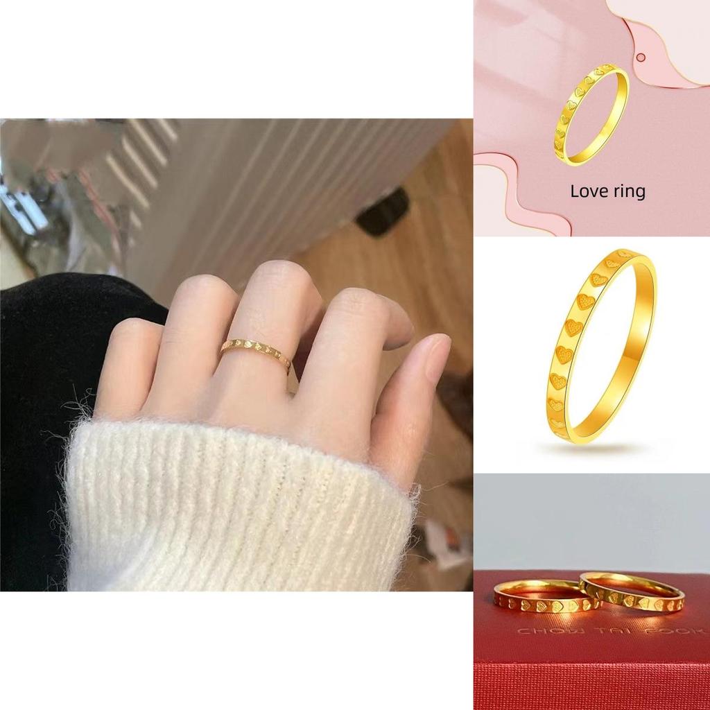 Chic Gold Plated Heart Ring Perfect For Gifts On Special Occasions And Celebrations