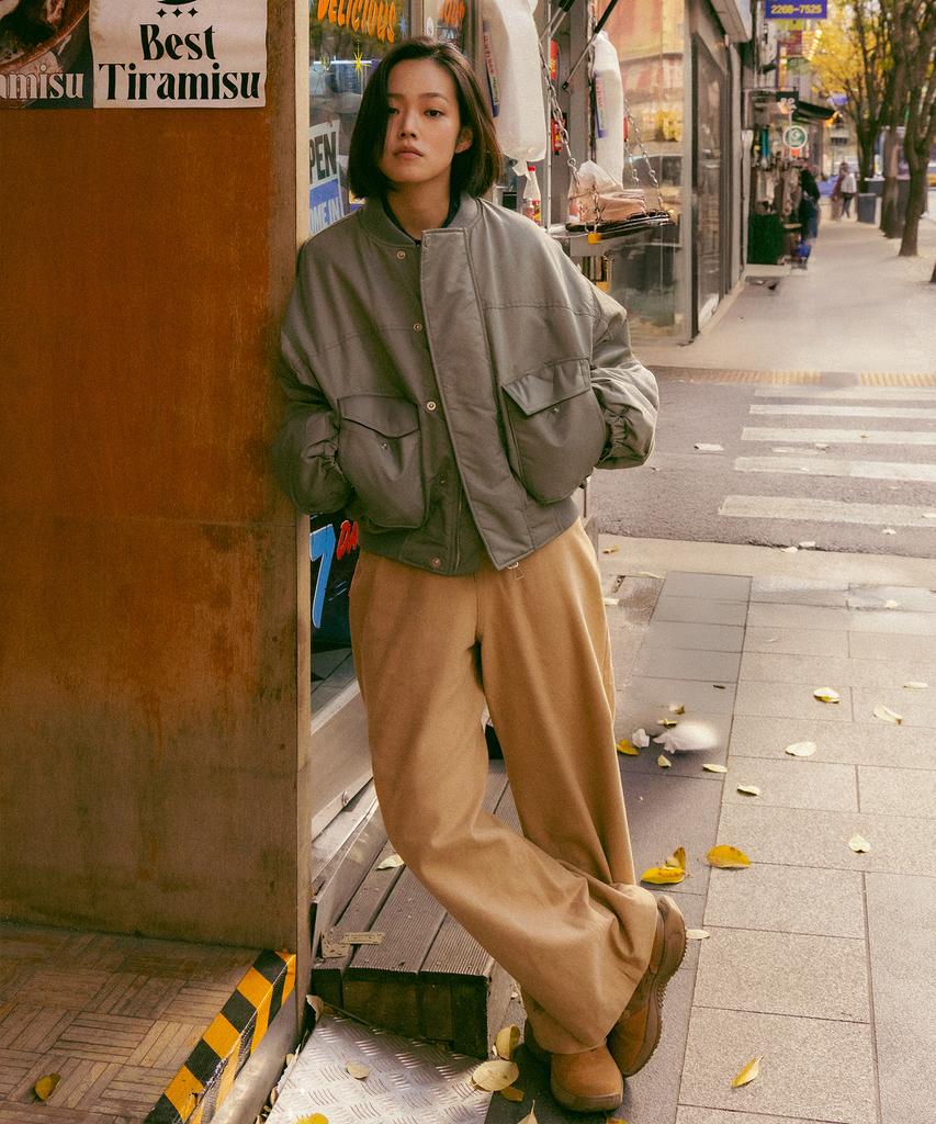 Dthirtyone Volume Padded Ma-1 Bomber Jacket (Olive)
