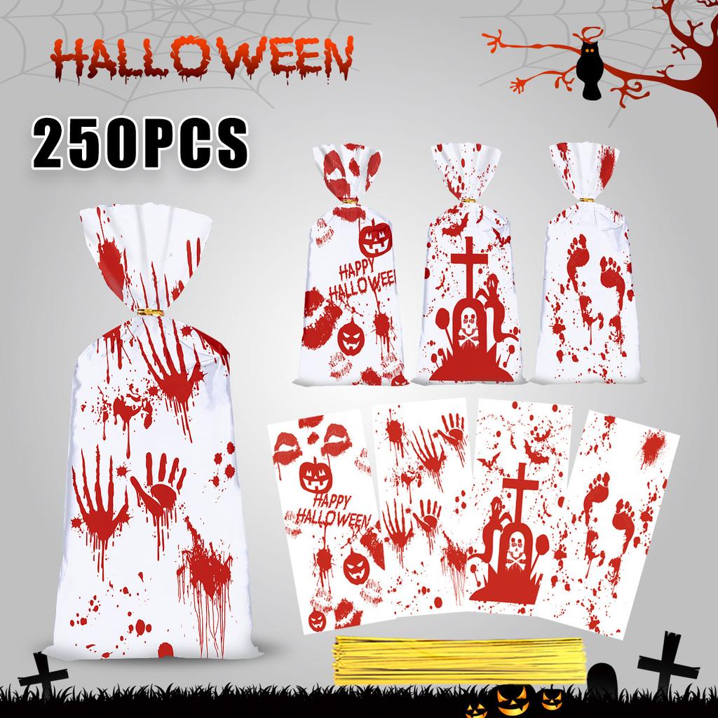 Childrens Halloween Party Candy Bags with Snacks Biscuits and Sweet Treats Gift Favors for Kids Halloween Celebration Supplies