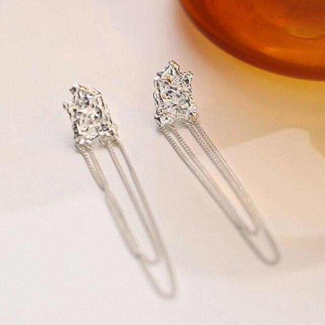 

Серьги Redcheng из стерлингового серебра 925 пробы с необычной формой лавы для женщин, очаровательные, роскошные, простые, на годовщину, предотвращающие аллергию, ювелирные подарки