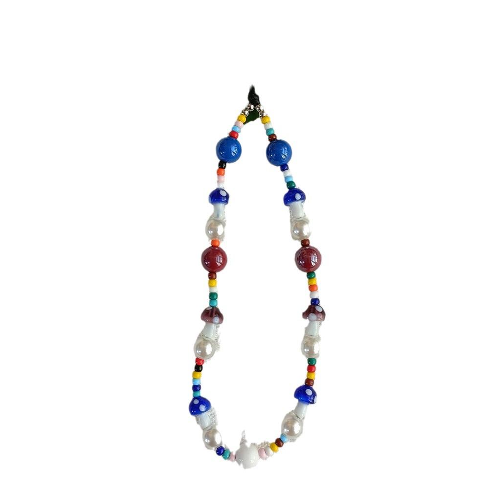 KKBEAD Polka Dot Mushroom iPhone Wrist Chain Jewelry