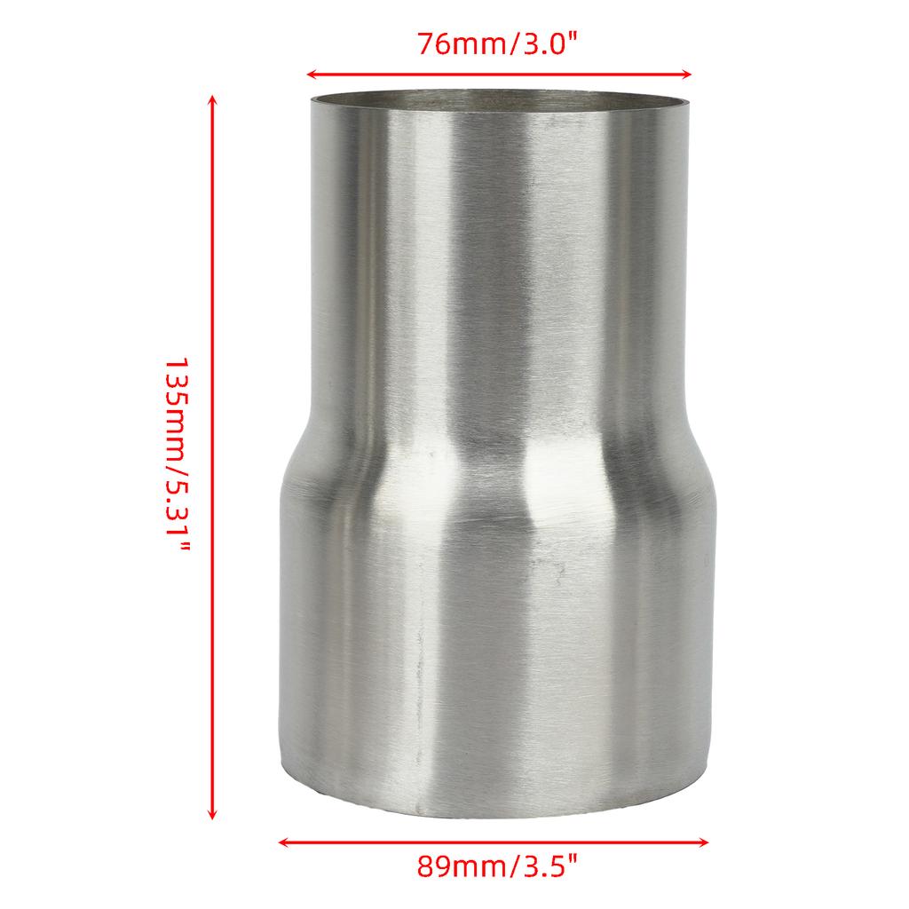 Exhaust Reducer Connector Pipe Tube 2/2.25/2.5/ 3/3.5/4inch Exhaust Reducing Adapter Coupler 51/57/63/76/89mm Stainless Steel