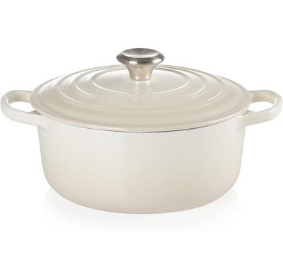 Żeliwna brytfanna Le Creuset Signature okrągła 20 cm beżowa 2,4 l (21177207164430)