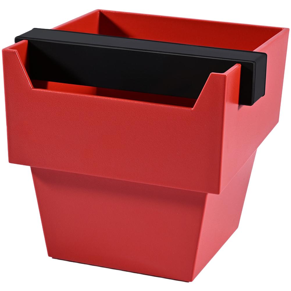 Coffee Grounds Container 1200ml Large with Trapezoid Shape and Square Knock Bar Non Slip Silicone Bottom for Stable Espresso Use