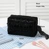 New Fashion Solid Color Soft Cotton Cosmetic Bag Portable Large Capacity Storage Bag Hand Carrying Cotton Clothes Wash Bag