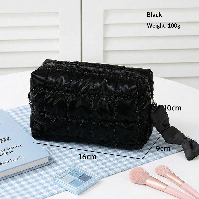 New Fashion Solid Color Soft Cotton Cosmetic Bag Portable Large Capacity Storage Bag Hand Carrying Cotton Clothes Wash Bag