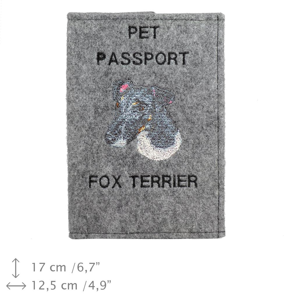 Fox Terrier Smooth - Dog passport case, document case, gift for the traveller from the Art-Dog brand