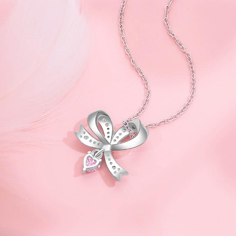 Blingbling Crystal Diamante Bowknot Necklace Clavicle Chain Gifts for Girls Present Sexy Diamante Clavicle Chain