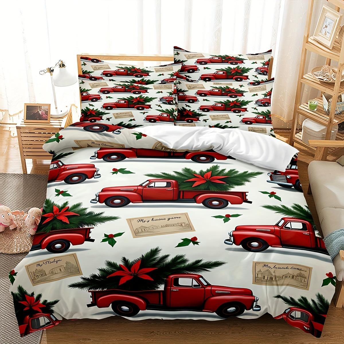 

MERRY Christmas Bedding Set 3D Printed Duvet Cover Set Soft Single Double Size Bed Set Christmas Tree Home Decorations Eu Single 135x200cm