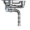 Anti-Clogging & Odor-Resistant Kitchen Sink Drain Pipe for Vegetable Washing Basin (Single/Double Bowl)