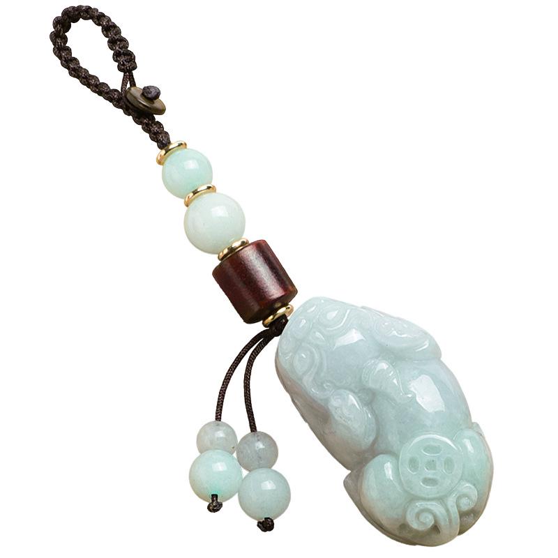 Jade Pixiu Keychain Men's Car Key Pendant - Creative Jade Gift