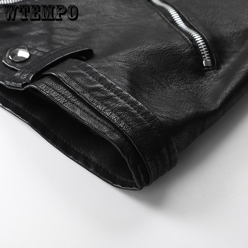 Pu Leather Jacket Female Short Collar Jacket Spring Korean Slim Biker Leather Jacket